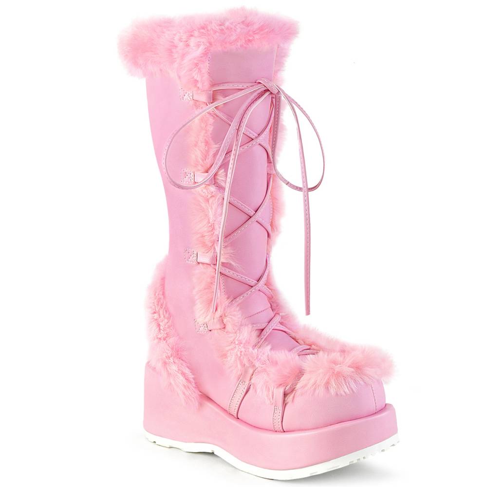 DemoniaCult - CUBBY-311 Plattformstiefel - Rosa